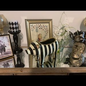 Mackenzie-Childs Striped Pig Planter